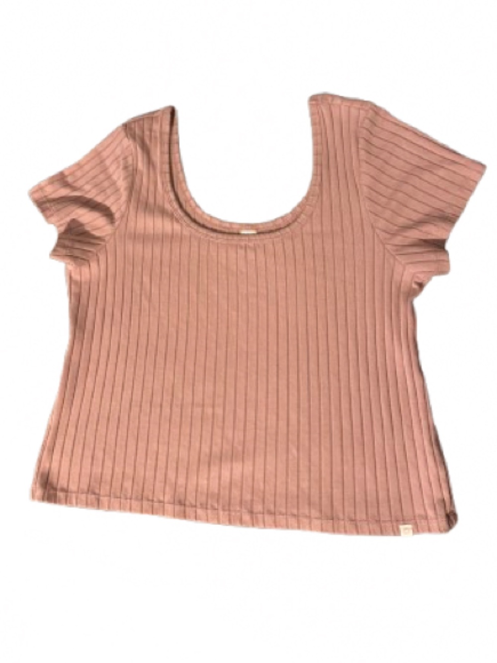 Old Navy Ribbed Scoop Crop Top - Dusty Rose-Size XL